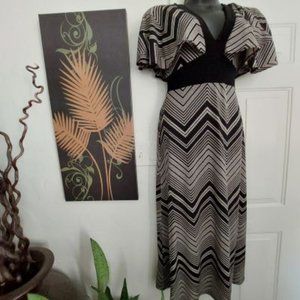 Black and White ZigZag Maxi Dress